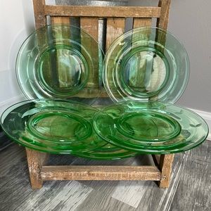 Vintage Etched Depression Glass Plates